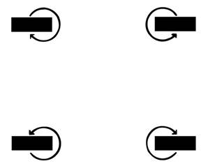 avec 4 roues pivotantes - Roues ø 250 mm