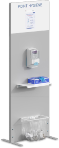 Station hygiène pour flacon ou boîtier rechargeable de gel hydroalcoolique