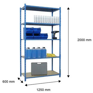 Kit départ Quicktube, h.2000mm, 1250x600mm, 5 tablettes avec isobois, occasion