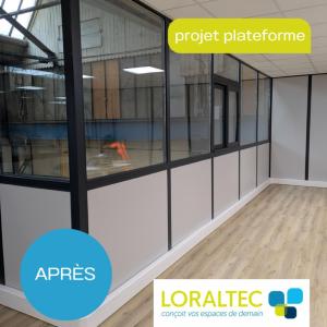 Projet plateforme CAF Reichshoffen - APRS l'installation - cloisons