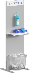 Point hygiène pour flacon ou boîtier rechargeable de gel hydroalcoolique