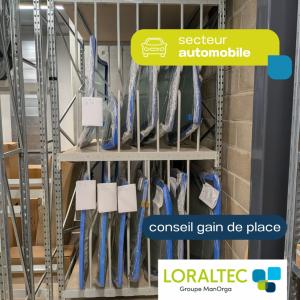 Stockage de pare-brise vertical pour concession automobile
