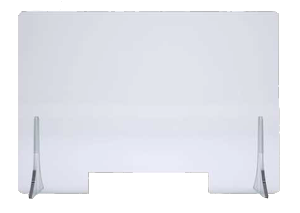 Vitre de protection transparente avec passe-document