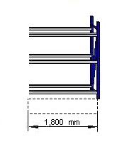 Kit porte pneus, élément suivant, hauteur 2000, longueur 1800, 3 niveaux