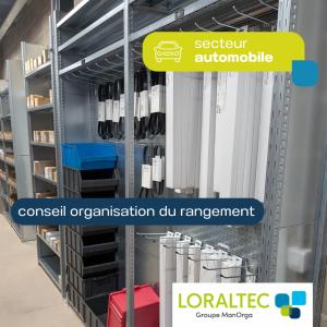 Configuration individuelle de rayonnages pour concession automobile